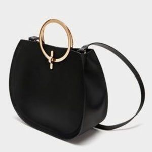 Zara circle handle tote